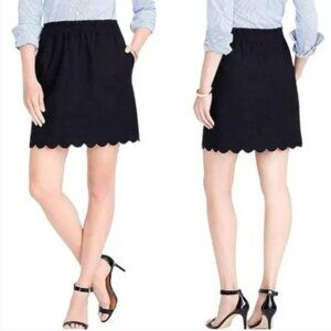 J. Crew Factory Navy Mini Skirt with Scalloped Edge 20